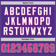 Load image into Gallery viewer, Custom Purple Pink-Black Mesh Authentic Throwback Football Jersey