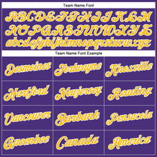 Load image into Gallery viewer, Custom Stitched Purple Gold-White Sports Pullover Sweatshirt Hoodie