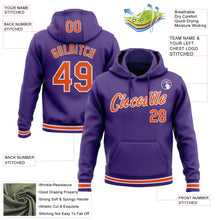 Load image into Gallery viewer, Custom Stitched Purple Orange-White Sports Pullover Sweatshirt Hoodie