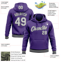 Load image into Gallery viewer, Custom Stitched Purple Black-Gray Sports Pullover Sweatshirt Hoodie