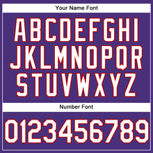 Load image into Gallery viewer, Custom Stitched Purple White-Red Sports Pullover Sweatshirt Hoodie