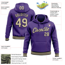 Load image into Gallery viewer, Custom Stitched Purple Cream-Black Sports Pullover Sweatshirt Hoodie