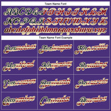 Load image into Gallery viewer, Custom Stitched Purple Vintage USA Flag Cream-Black Sports Pullover Sweatshirt Hoodie
