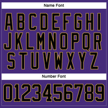 Load image into Gallery viewer, Custom Purple Black-Old Gold Hockey Lace Neck Jersey