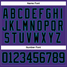 Load image into Gallery viewer, Custom Purple Black-Teal Hockey Lace Neck Jersey