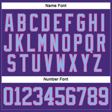 Load image into Gallery viewer, Custom Purple Light Blue-Pink Hockey Lace Neck Jersey