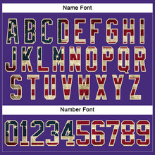 Load image into Gallery viewer, Custom Purple Vintage USA Flag Cream-Black Hockey Lace Neck Jersey