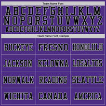 Load image into Gallery viewer, Custom Purple Black-Gray Mesh Authentic Throwback Football Jersey