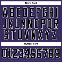 Load image into Gallery viewer, Custom Purple Black-White Hockey Jersey