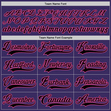 Load image into Gallery viewer, Custom Purple Black-Pink Hockey Jersey