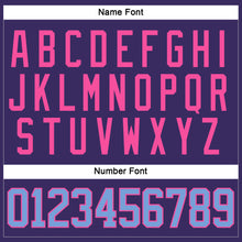 Load image into Gallery viewer, Custom Purple Light Blue Pink-Black Hockey Jersey