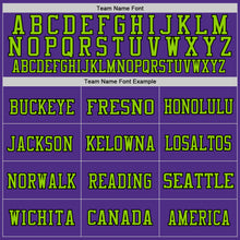 Load image into Gallery viewer, Custom Purple Black-Neon Green Mesh Authentic Football Jersey