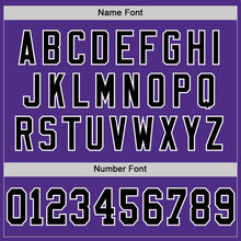 Load image into Gallery viewer, Custom Purple Black-White Mesh Authentic Football Jersey