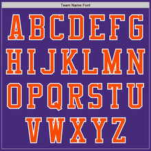 Load image into Gallery viewer, Custom Purple Orange-White Authentic Baseball Jersey