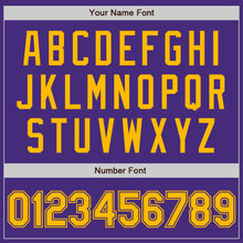Load image into Gallery viewer, Custom Purple Gold Authentic Baseball Jersey