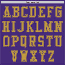 Load image into Gallery viewer, Custom Purple Old Gold Authentic Baseball Jersey