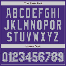 Load image into Gallery viewer, Custom Purple Gray Authentic Baseball Jersey