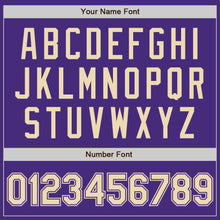 Load image into Gallery viewer, Custom Purple Cream Authentic Baseball Jersey