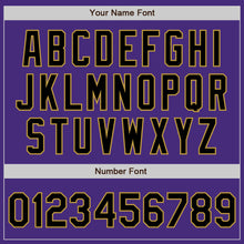Load image into Gallery viewer, Custom Purple Black-Old Gold Authentic Baseball Jersey