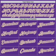 Load image into Gallery viewer, Custom Purple Cream Authentic Throwback Basketball Jersey