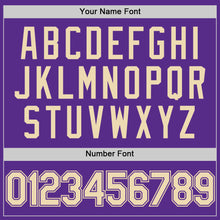 Load image into Gallery viewer, Custom Purple Cream Authentic Throwback Basketball Jersey