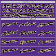 Load image into Gallery viewer, Custom Purple Black-Cream Authentic Throwback Basketball Jersey