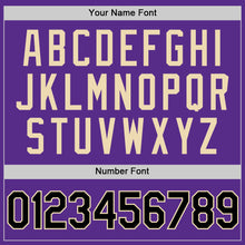 Load image into Gallery viewer, Custom Purple Black-Cream Authentic Throwback Basketball Jersey