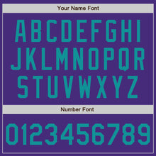 Load image into Gallery viewer, Custom Purple Teal Authentic Baseball Jersey
