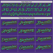 Load image into Gallery viewer, Custom Purple Texas Orange Teal Black-White Authentic Baseball Jersey