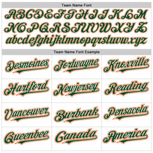 Load image into Gallery viewer, Custom White Green-Orange Authentic Raglan Sleeves Baseball Jersey