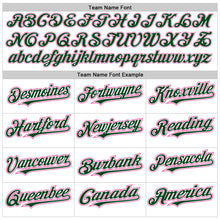 Load image into Gallery viewer, Custom White Green-Pink Authentic Raglan Sleeves Baseball Jersey