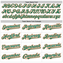 Load image into Gallery viewer, Custom White Kelly Green-Orange Authentic Raglan Sleeves Baseball Jersey