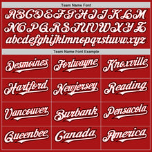 Load image into Gallery viewer, Custom Red White-Black Mesh Authentic Throwback Baseball Jersey
