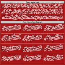 Load image into Gallery viewer, Custom Red White-Gray Mesh Authentic Throwback Baseball Jersey