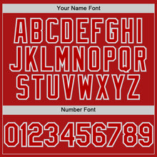 Load image into Gallery viewer, Custom Red White-Gray Mesh Authentic Throwback Baseball Jersey