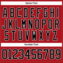 Load image into Gallery viewer, Custom Red Black-White Hockey Lace Neck Jersey