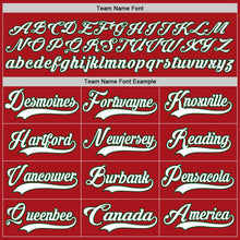 Load image into Gallery viewer, Custom Red White-Green Hockey Lace Neck Jersey