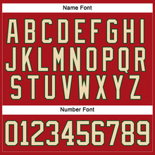 Load image into Gallery viewer, Custom Red Cream-Green Hockey Lace Neck Jersey