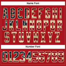 Load image into Gallery viewer, Custom Red Vintage USA Flag Cream-Black Hockey Lace Neck Jersey