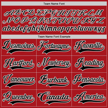 Load image into Gallery viewer, Custom Red Black-White Hockey Jersey