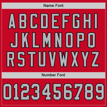 Load image into Gallery viewer, Custom Red Gray-Black Mesh Authentic Football Jersey