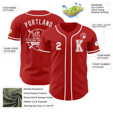 Load image into Gallery viewer, Custom Red White Authentic Baseball Jersey