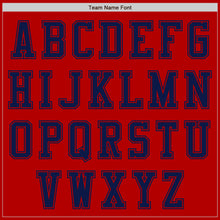 Load image into Gallery viewer, Custom Red Navy Authentic Baseball Jersey