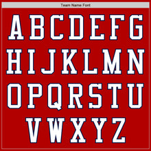 Load image into Gallery viewer, Custom Red White-Navy Authentic Baseball Jersey