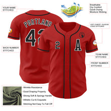 Load image into Gallery viewer, Custom Red Black-White Authentic Baseball Jersey