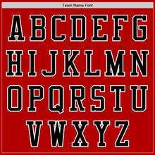 Load image into Gallery viewer, Custom Red Black-White Authentic Baseball Jersey