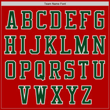 Load image into Gallery viewer, Custom Red Green-White Authentic Baseball Jersey
