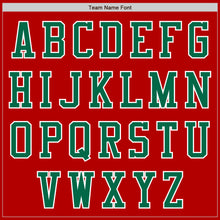 Load image into Gallery viewer, Custom Red Kelly Green-White Authentic Baseball Jersey