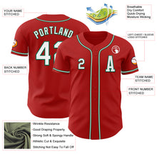 Load image into Gallery viewer, Custom Red White-Kelly Green Authentic Baseball Jersey