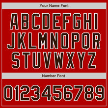 Load image into Gallery viewer, Custom Red Brown-White Authentic Baseball Jersey